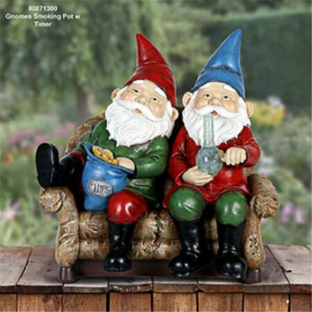 EXHART Gnomes Smoking Pot with Timer 15739-RS